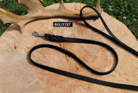 Lederleine geflochten 13mm x 2m mit Schlaufe schwarz